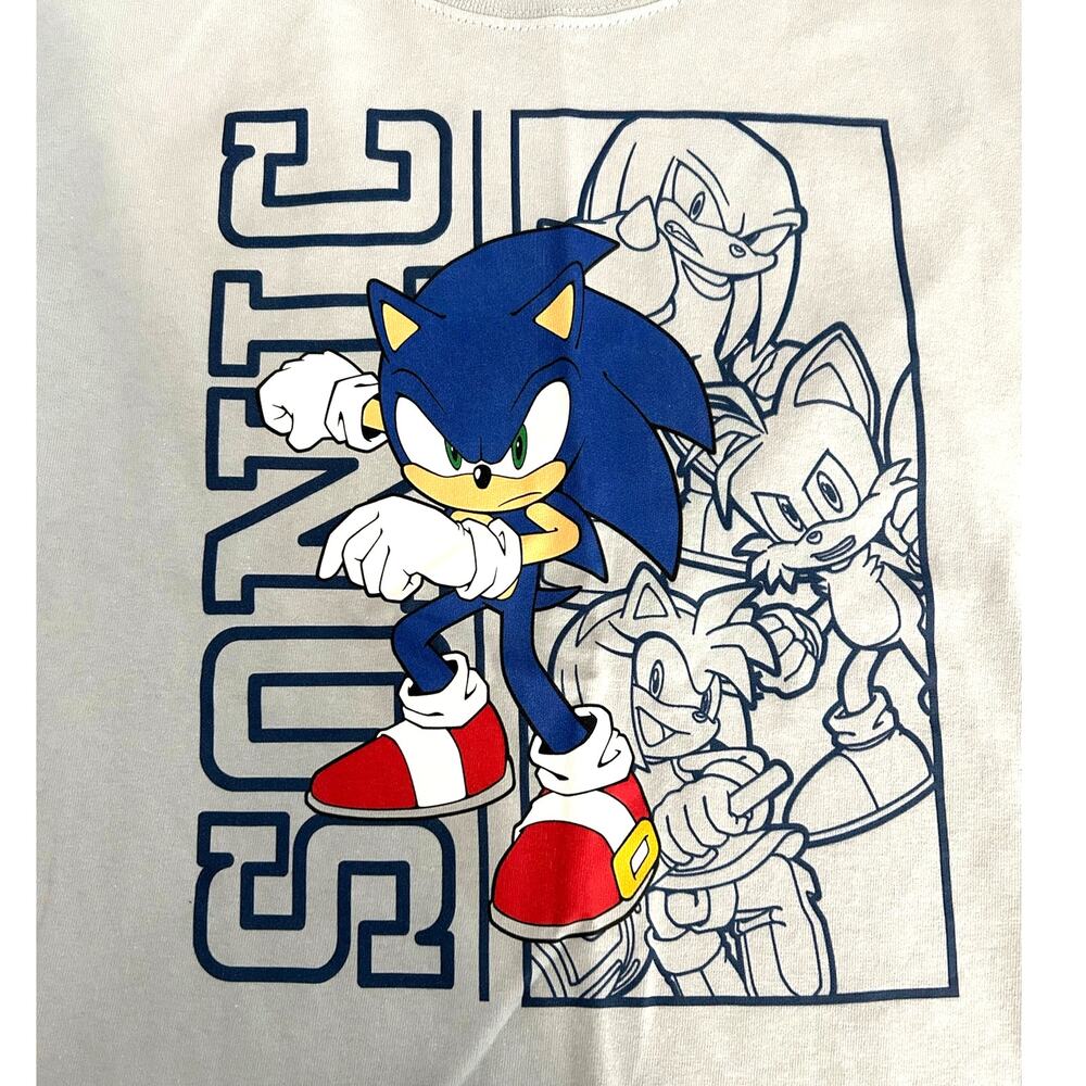 SEGA SONIC THE HEDGEHOG Graphic Tee NEW Gray SS Size S